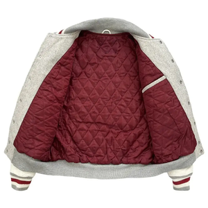 Veste bomber universitaire en cuir pour homme, sur mesure, de haute qualité, avec broderie personnalisée, chaude, style varsity - Product Image 5