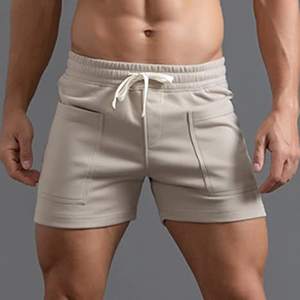 Pantalones cortos de algodón con logotipo personalizado para hombre, venta al por mayor, informales, para deportes al aire libre - Product Image 4