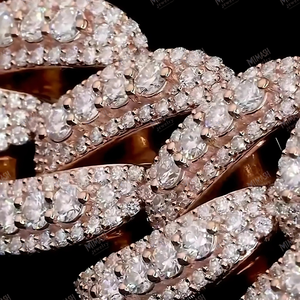 สร้อยคอโซ่สุดหรูสำหรับผู้ชายสร้อยคอแบบผูกสไตล์ฮิปฮอปประดับเพชรแบบโชว์หน้าอกพร้อมตัวหนาประกายระยิบระยับ - Product Image 3