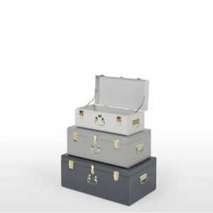 Ensemble de 3 coffres de rangement en métal extra-larges - Product Image 2