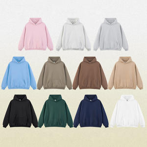 Sweat à capuche en relief de haute qualité 350GSM Sweats à capuche pour hommes surdimensionnés en coton épais Sweat à capuche polaire Streetwear blanc - Product Image 4