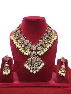 Conjunto de Collar y Aretes de Diseño Victoriano de Lujo, Latón Pulido, Joyería Nupcial para Boda, Compromiso, Aniversario, Celebración - Product Image 3