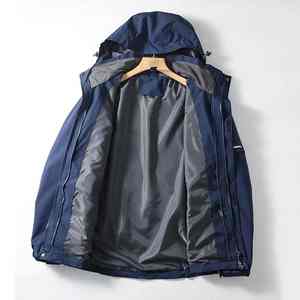 Coupe-vent personnalisé pour hommes Veste anorak de piste en nylon à capuche zippée Veste coupe-vent imperméable pour hommes pour sport de plein air randonnée équitation - Product Image 2