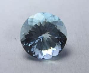 3.65 ct naturel bleu aigue-marine pierre précieuse ronde à facettes 10x10x7mm Anabiya gemmes Afrique origine pour la fabrication de bijoux - Product Image 1