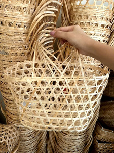 Cesta de regalo de bambú de alta calidad Cesta hecha a mano de bambú Artesanías de precio más bajo - Product Image 5