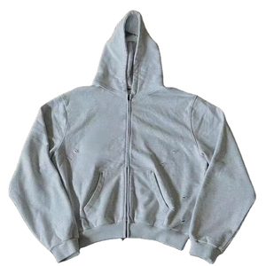 Service OEM – Sweat à capuche vintage en molleton de coton uni, style streetwear d'hiver, délavé à l'acide, haute qualité, effet vieilli - Product Image 1