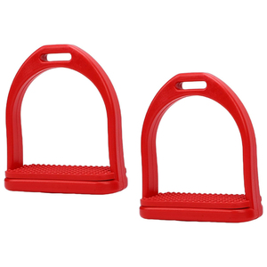 Étriers d'équitation légers en aluminium SHER SONS SPORTS SSS-AJS-3109, antidérapants, repose-pieds pour l'équitation, couleur rouge solide anodisée - Product Image 1