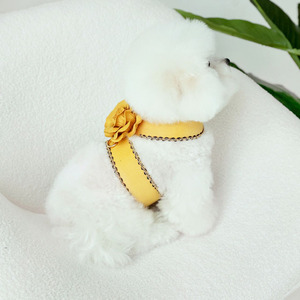 Imbracatura per cani con dettagli floreali, collare per gatti, collare per cani, accessori per cani, Koreanpetclothes, Kpet, vestiti da sposa per cani