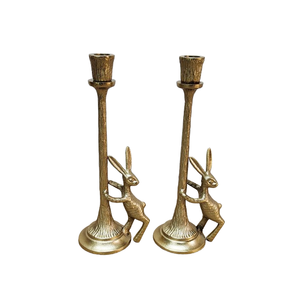 Bougeoir en or unique avec design à trou central Bougeoir en métal de haute vente pour la maison et les fêtes et les cadeaux Chandelier - Product Image 3