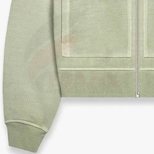 2025 sudaderas con capucha cálidas transpirables de invierno hechas a medida Sun Fade cremallera con capucha con patrón sólido precio barato - Product Image 5