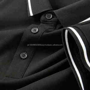 เสื้อลำลองสำหรับผู้ชายผ้าคอตตอน/โพลีเอสเตอร์ถักฉลากส่วนตัวผ้าแห้งเร็วระบายอากาศได้พิมพ์ลายบริการ OEM - Product Image 4