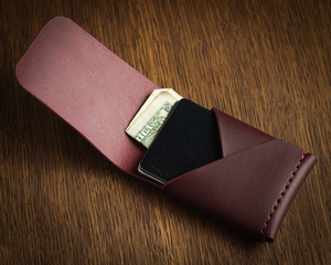 ALW Porte-cartes de crédit et d'identité en cuir Crazy Horse de haute qualité Slim Vintage & Minimalist Style Personnalisable Usine-Véritable Portefeuille - Product Image 1