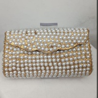 Magnifique pochette de soirée pour femme avec broderie de perles, design ajouré, luxe, fermeture magnétique carrée, pour mariée et soirée, nouveau design