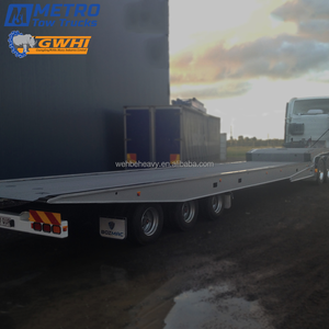 Plataformas Para Traileres de 50 tonnes | Essieu rond américain à vendre | Transport international d'excavatrice - Product Image 4