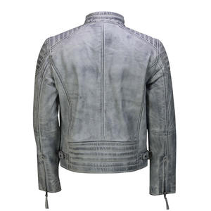 2025 chaqueta de cuero de manga larga para hombre de color personalizado cuello levantado estilo callejero invierno impermeable transpirable Premium OEM - Product Image 2