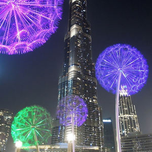 Esculturas de Arte en Oferta, Arte Pop, Escultura de Luces de Diente de León de Acero Inoxidable para Espacios Públicos, Dubái - Product Image 2