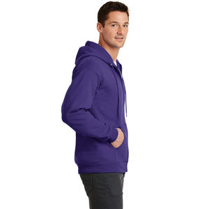 Mans <b>Fleece</b> Full Zip Hooded Sweatshirt Hoodie - <b>Royal</b> <b>Blue</b> Zipper Hoodies - Product Image 2