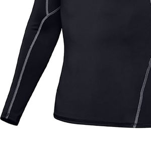 Nouvelle chemise de compression personnalisée pour hommes, chemises d'entraînement à manches longues en nylon et spandex pour hommes, chemise de compression de fitness de haute qualité - Product Image 6