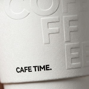 Gobelet à café en papier gaufré personnalisé 8oz/12oz avec couvercle pour emporter - Product Image 4