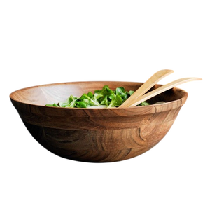 Tazón de Madera Desechable Ecológico, Diseño de Madera Personalizado, Artesanía, Color Marrón, Tamaño Personalizado, para Ensaladas - Product Image 5