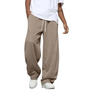 Pantalon de jogging décontracté ample en laine respirante pour homme avec cordon de serrage à la taille - Product Image 4