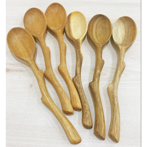 Cuillère en bois faite à la main | Bois naturel 100%, vaisselle durable, OEM et service de marque de distributeur - Product Image 2