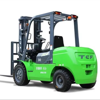 Chariot élévateur électrique tout-terrain à batterie lithium-ion 4x4, garantie 5 ans, modèle FB30LE, pneus pleins, mât bi-étages, direct