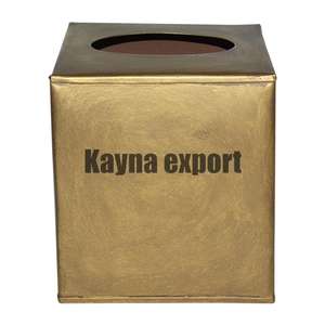 Boîte à mouchoirs en métal de forme et de texture carrées personnalisées produit à des prix bon marché pour la maison et le café modernes - Product Image 5