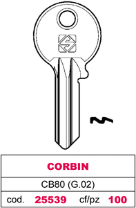 Chiave Asc Cb80 (g.Vac 0) Corbin - Product Image 1