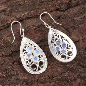 Milky <b>Opal</b> Gemstone 925 Sterling Silver Gold Plated <b>Stud</b> <b>Earrings</b> IGI Certified Elegant Anniversary Gift for Women - Product Image 5