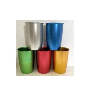 แก้วอลูมิเนียมทำด้วยมือแก้วเคลือบสีสันสดใสเรียบง่ายแก้วอลูมิเนียมโคล่าแก้วเครื่องดื่มวิสกี้ - Product Image 3