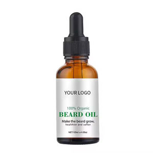 Huile de croissance de barbe en marque privée, huile nourrissante pour renforcer les cheveux, pour une barbe faciale épaisse et saine pour les hommes, approvisionnement en gros OEM - Product Image 1
