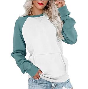 Sweat-shirts à manches raglan avec fermeture éclair, poches kangourou, coupe régulière, unisexe, respirant, anti-froissement, en coton, pour l'hiver, style streetwear - Product Image 2