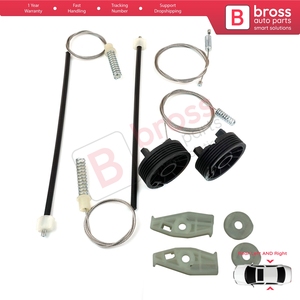 BWR912 + BWR913 Kit de réparation de lève-vitre arrière gauche droite pour 206 CC 2D T16 2000-2008 2 portes Coupé Cabrio 922457 922458 - Product Image 3