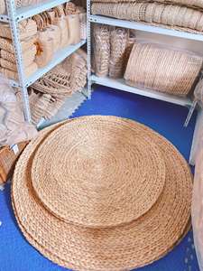 Tapis classique en jacinthe d'eau 100% naturelle et napperon tissé à la main avec une qualité durable à bon prix - Product Image 4