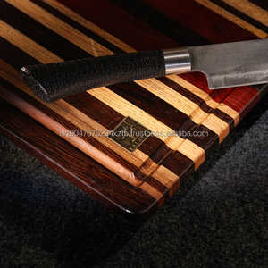 Planche à découper rectangulaire en bois d'acacia écologique faite à la main KALATRI, avec poignée, passe au lave-vaisselle, épaisseur personnalisée, pour la cuisine et l'extérieur - Product Image 6