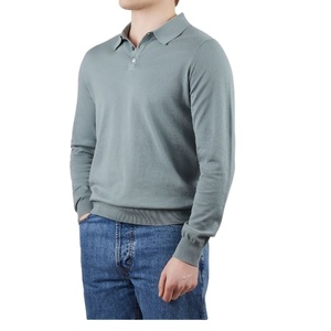 Polo de manga larga para hombre OEM servicio personalizado cuello polo en blanco camiseta logotipo personalizado bordado manga larga polos para hombre - Product Image 3