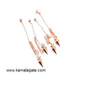 ลูกตุ้มรูปกรวยทองแดงกับงานฝีมือโลหะทองแดงสำหรับการบำบัดด้วยคริสตัล - Product Image 1