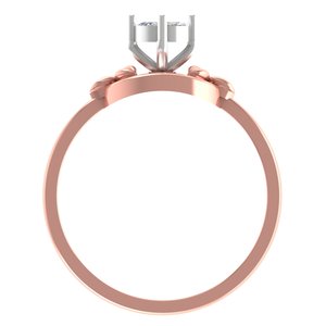 แหวนหมั้นเพชรชุบโรสโกลด์14K ดีไซน์หรูหราได้รับการรับรองสำหรับงานแต่งงานครบรอบ - Product Image 4