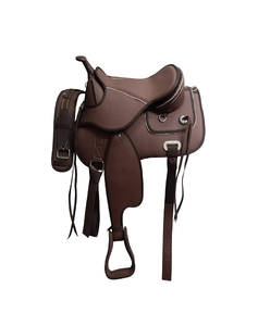 Selle de baril synthétique occidentale de pointe de cheval de course anglaise de qualité supérieure - Product Image 1