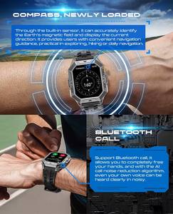 Reloj Inteligente Deportivo para Exteriores X1 Pro, Batería de Larga Duración de 1000 mAh, Llamadas <span class=keywords><strong>por</strong></span> Bluetooth, Frecuencia Cardíaca, SpO2, Seguimiento del Sueño, IP67 - Product Image 6
