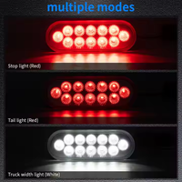 Nouveau feu arrière LED ovale WTTG de 6 pouces pour camion, étanche IP67, haute qualité, ajustement universel, matériau PC pour camion et remorque