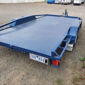 Remolque Utilitario de Aluminio de 7x14 pies con Plataforma Plana, Rampa y Barandas Laterales, Remolque de Carga de Doble Eje, Carga Útil Máxima de 1001-2000 kg - Product Image 2