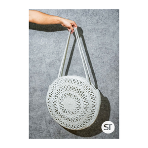 Sac en coton tressé, sac fourre-tout à bandoulière tissé à la main, écologique, réutilisable, sac de shopping durable, élégant et décontracté pour tous les jours - Product Image 1