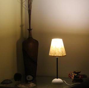 High Quality Handmade <b>Lamp</b> with Cone-Shaped Cane <b>Shade</b> Made from Organic Lokta Fiber Recycled by Premium Artisans - Product Image 4