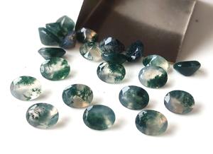 Agate de mousse naturelle 3x5mm-10x14mm Agate de mousse lâche à facettes ovale de haute qualité faite à la main pour la fabrication de bijoux - Product Image 3