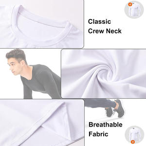 Chemise de compression athlétique légère pour homme avec impression personnalisée, vêtements de sport à séchage rapide et à manches longues, haut pour entraînement, salle de sport, grande taille - Product Image 4