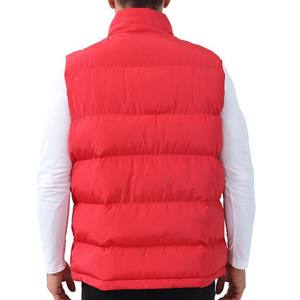Veste matelassée pour homme de couleur rouge, en polyester imperméable, confortable, col montant avec doublure en fourrure - Product Image 2