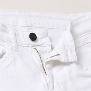 กางเกงยีนส์ขายาวสำหรับผู้ชายสีขาวสีสตรีท - Product Image 5