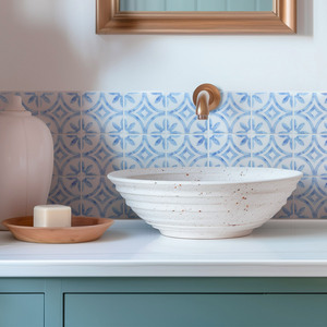 <span class=keywords><strong>Adesivi</strong></span> <span class=keywords><strong>per</strong></span> Piastrelle da Bagno in PVC Stile Moderno Floreale 30cm*30cm, Impermeabili e Autoadesivi - Product Image 2